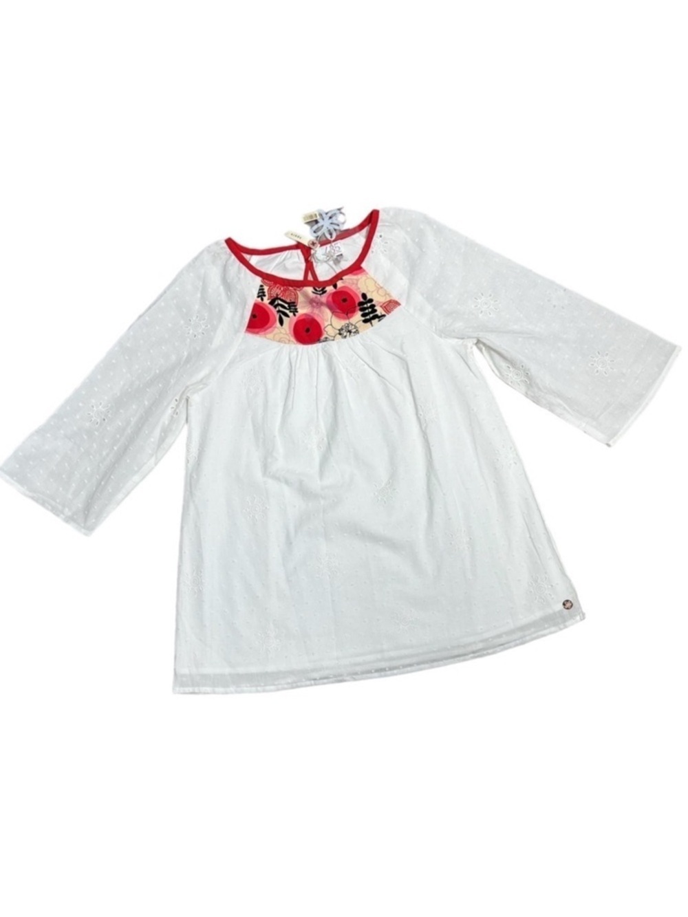 435 Matilda Jane white tunic top